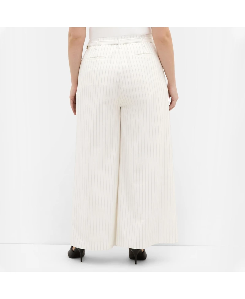 City Chic Women's Pinstripe Wide Leg Pant
