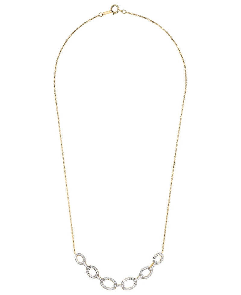 Wrapped in Love Diamond Oval Link Necklace (1 ct. t.w.) in 14k Yellow Gold