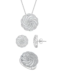 Wrapped in Love Diamond Swirl Stud Earrings (1 ct. t.w.) in 14k White Gold