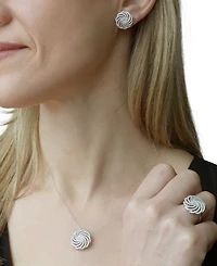 Wrapped in Love Diamond Swirl Stud Earrings (1 ct. t.w.) in 14k White Gold