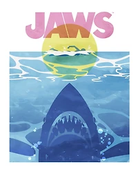 Hybrid Apparel Men's Jaws Summer Graphic Round Neck T-Shirt