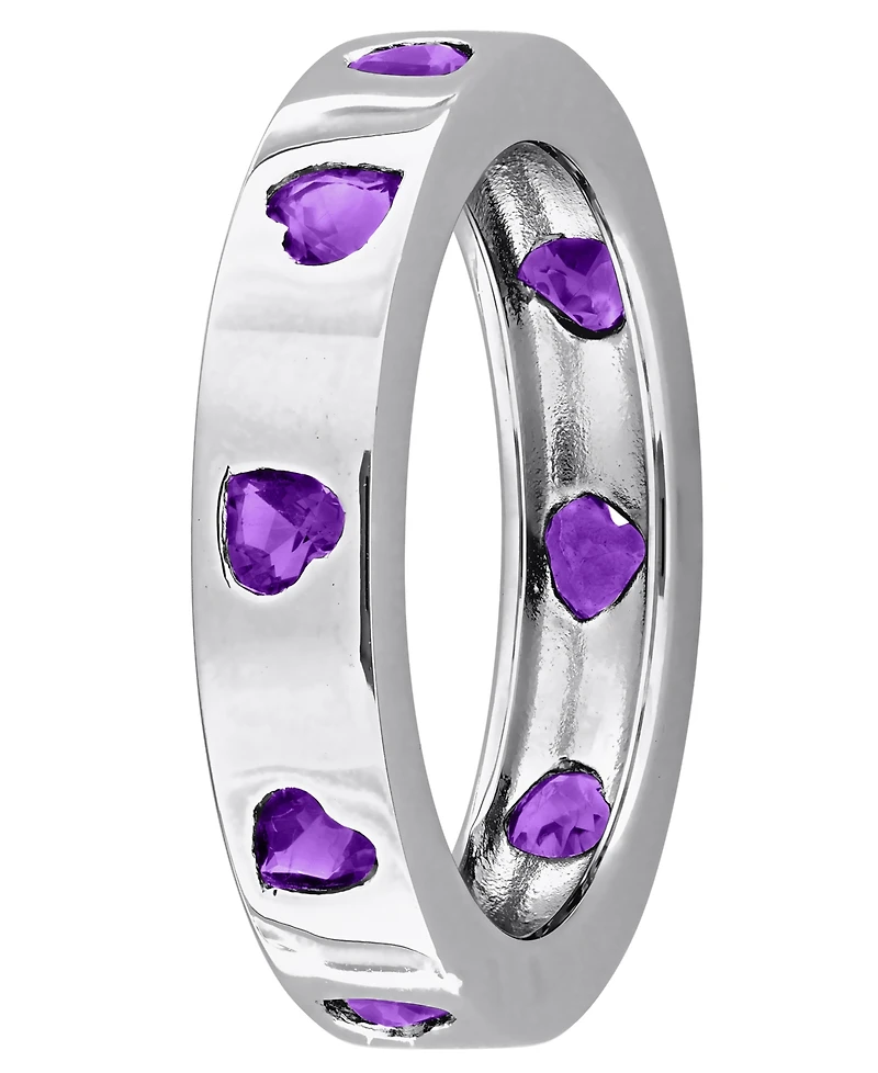 Macy's Lab Grown White Sapphire (1-1/2 ct. t.w.) Ring 18k Gold Flash Plated Sterling Silver (Also Available Multi-Gemstone)