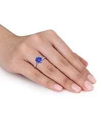 Macy's Lab Grown White Sapphire (2 ct. t.w.) Ring Sterling Silver (Also Available Ruby & Blue Sapphire)