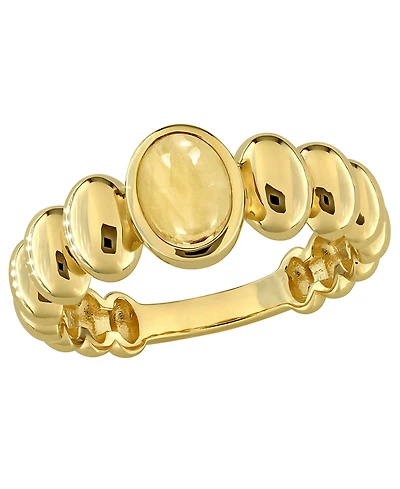 Macy's Citrine (3/4 ct. t.w.) Ring 18k Gold Flash Plated Sterling Silver