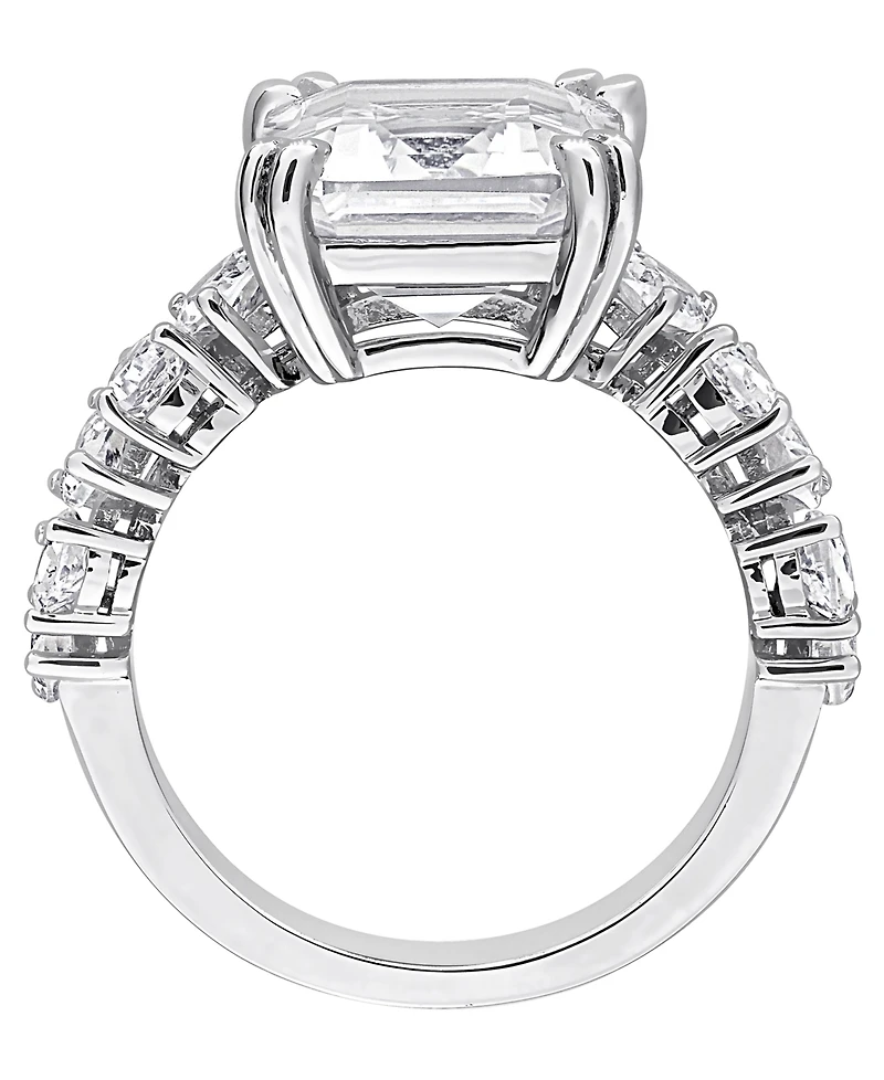 Macy's Lab Grown Blue Sapphire (5 ct. t.w.) & Lab Grown White Sapphire (2-1/5 ct. t.w.) Ring in Sterling Silver (Also Available in Ruby)