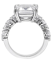 Macy's Lab Grown Blue Sapphire (5 ct. t.w.) & Lab Grown White Sapphire (2-1/5 ct. t.w.) Ring in Sterling Silver (Also Available in Ruby)