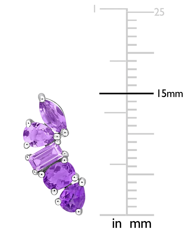 Macy's Citrine (1-3/8 ct. t.w.) Earrings 18k Gold Flash Plated Sterling Silver (Also Available Amethyst)