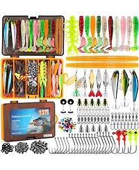 Gnuadz 137-piece Fishing Lures Tackle Box Crankbaits Spoon Hooks Weights Gear Kit Bass Freshwater