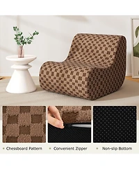 Gouun Bean Bag Chair with Ottoman and High-Density Sponge Fill