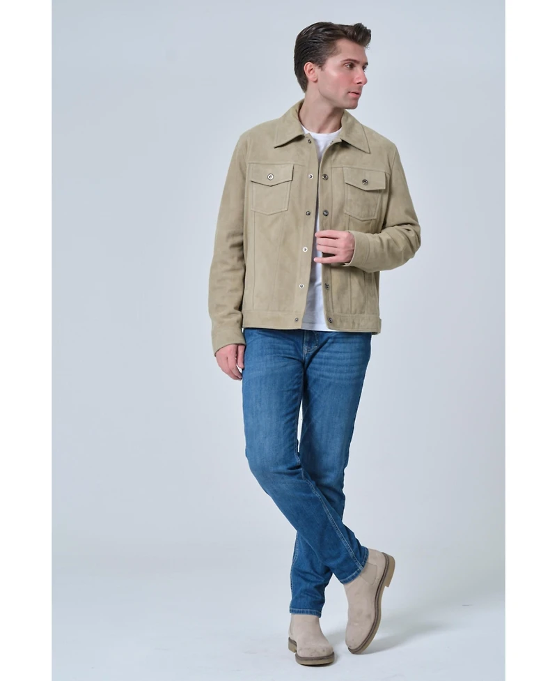 Furniq Uk Men's Suede Jacket