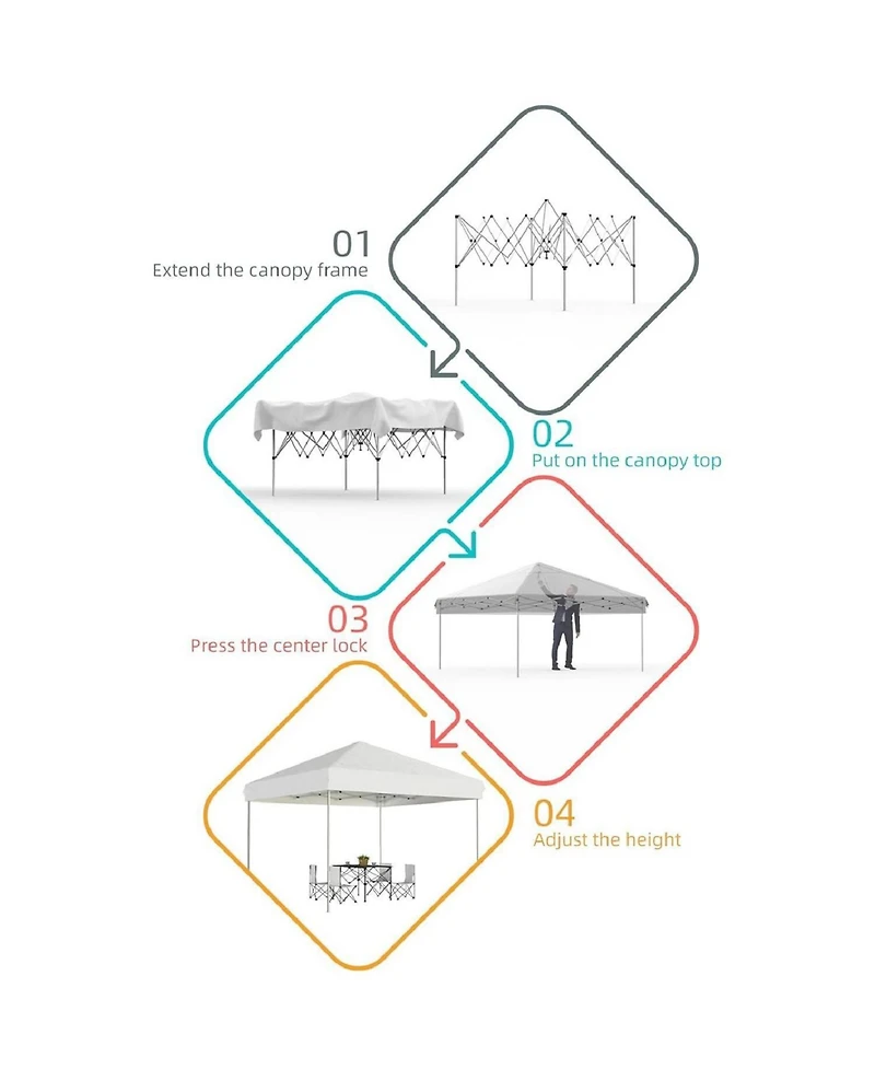 gaomon 10x10 Pop Up Canopy Tent Outdoor with No Sidewall