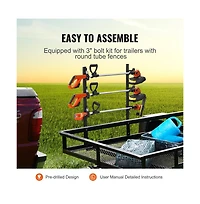 Sugift 3 Place Trimmer Rack Locking Holder for Landscape Trailer