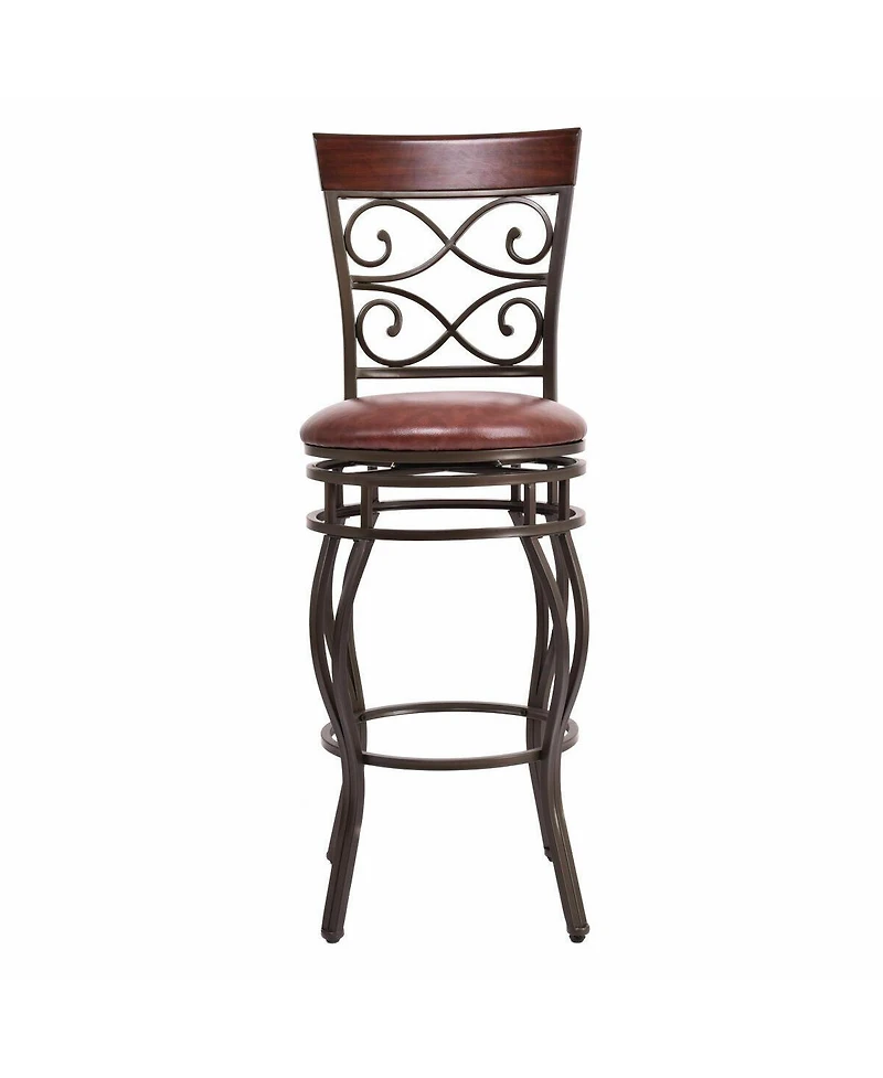 Gymax 2PCS Retro Swivel Bar Stools with Padded Seat Home Kitchen Pub Bistro