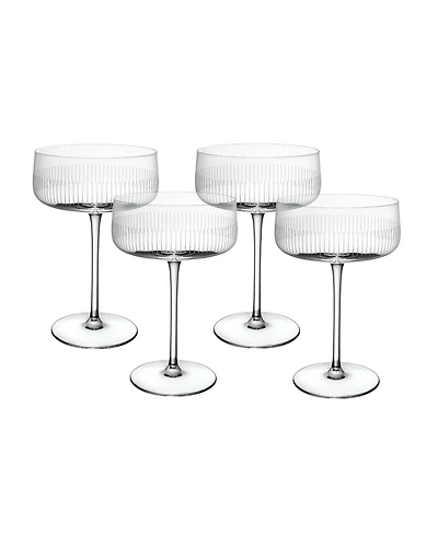 Villeroy & Boch Afina Crystal Champagne Coupe Glasses, Set of 4
