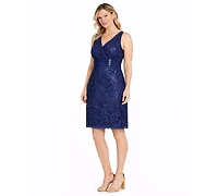 R & M Richards Women's 2-Piece Sequin Jacket Dress