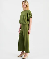 Anne Klein Women's High-Rise Cropped Wide-Leg Pants
