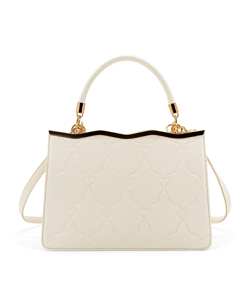 Like Dreams Amara Embossed Small Top Handle Crossbody Handbag