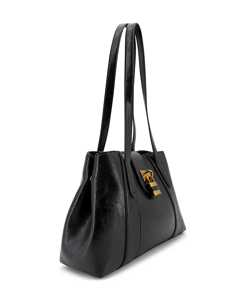 Like Dreams Fiora Signature Lock Medium Satchel Handbag