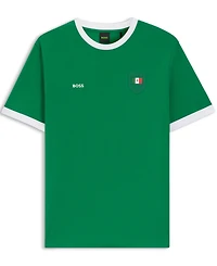 Boss by Hugo Men's Stretch-Cotton Mexico Country Flag Logo T-Shirt