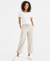 Style & Co Women's Drapey Bungee Wide-Leg Pants, Macy's Exclusive