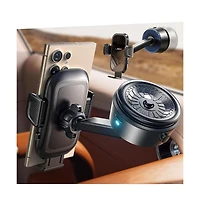 Lisen Electric Suction Car Phone Mount, Magnetic Vacuum Holder with Auto Lock, Adjustable Dashboard and Windshield Mount for iPhone, Samsung