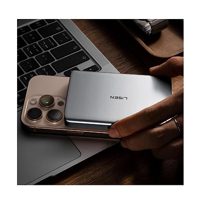 Lisen MagSafe Portable Charger 10000mAh, Ultra Slim Magnetic Wireless Power Bank, 15W Fast Charging Battery Pack for iPhone 17/16/15/14/13