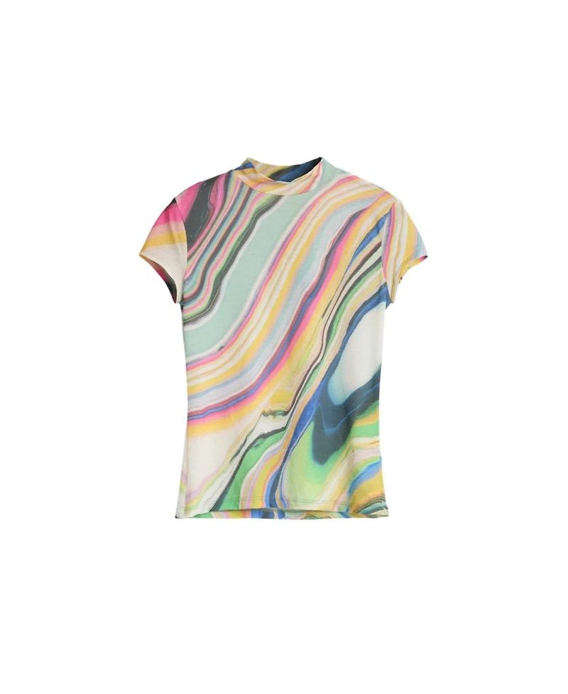 Desigual Women's Printed wavy t-shirt