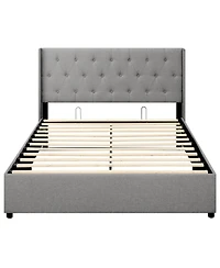 Slickblue Modern Queen Storage Bed with Lift Up Platform Design