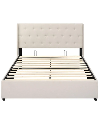 Slickblue Modern Queen Storage Bed with Lift Up Platform Design