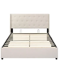 Slickblue Modern Queen Storage Bed with Lift Up Platform Design