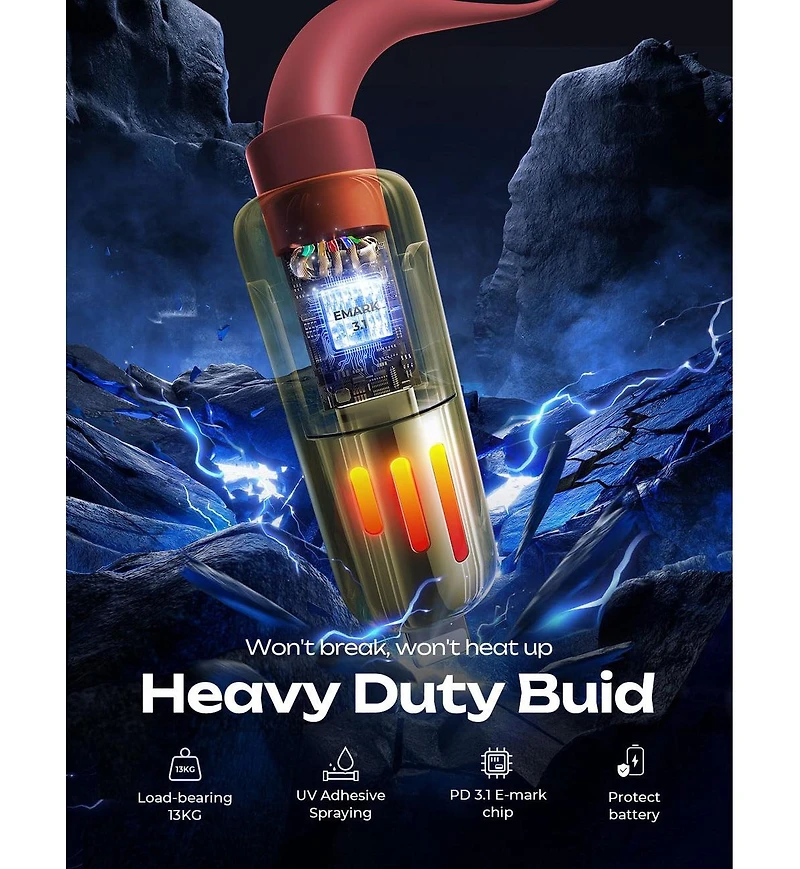 Lisen 2-Pack 240W 4-in-1 Charging Cable, Usb-c and Lightning Multi Charger Cable for All Devices, Fast Charging Cord for Travel, Home and Car