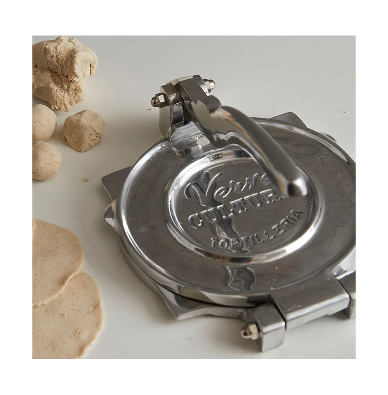 Verve Culture Large Polished Aluminum Tortilla Press