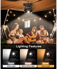 Gnuadz Portable Fan Rechargeable Led Lantern Camping Usb Travel Home 20000mAh