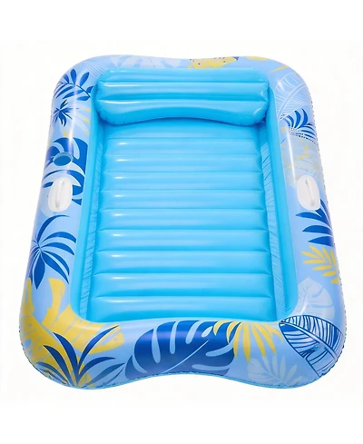 Gnuadz Inflatable Tanning Pool Lounger Float Pillow Drink Holder Sunbathing Bed