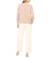 Vince Camuto Women's Shell Motif Crewneck Sweater