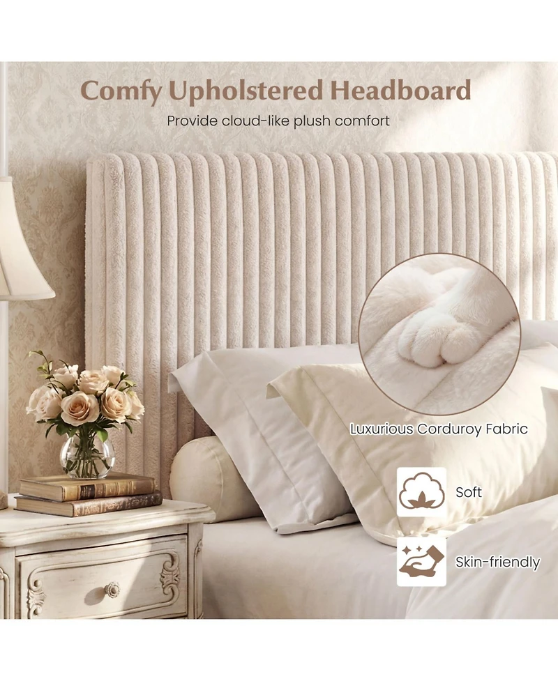 Slickblue Queen Lift Up Storage Bed with Wooden Slat Support