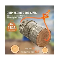 Sugift Log Skidding Tongs 2 Claw Heavy Duty Log Lifting Tongs