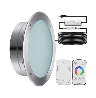 Sugift 120V 10 in 40W Rgbw Color Changing Led Inground Swimming Pool Light