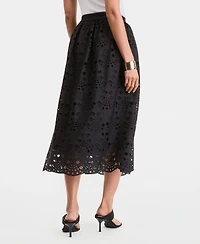 I.n.c. International Concepts Women's Eyelet Midi Skirt, Macy's Exclusive