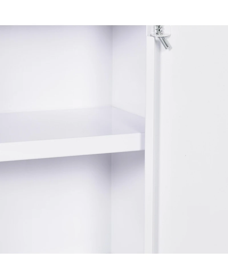 kleankin Wall Medicine Cabinet with Lock, Lockable Wall Cabinet