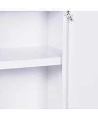 kleankin Wall Medicine Cabinet with Lock, Lockable Wall Cabinet