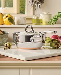 Anolon Nouvelle Copper Stainless Steel 2.5-Quart Covered Saucier, Macy's Exclusive
