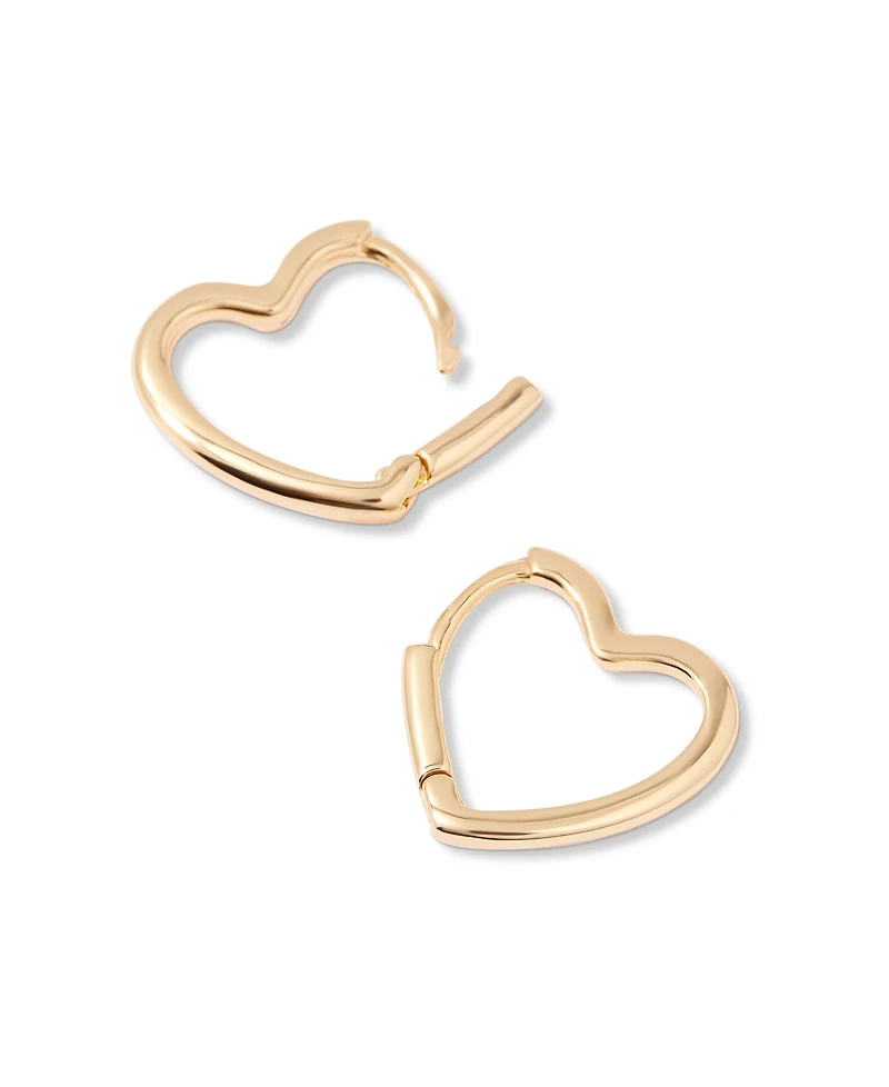 brook & york Gold-Tone Plated Minnie Heart Earrings
