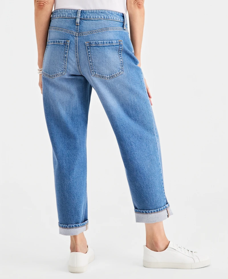 Style & Co Women's Mid-Rise Relaxed Straight-Leg Jeans, Macy's Exclusive