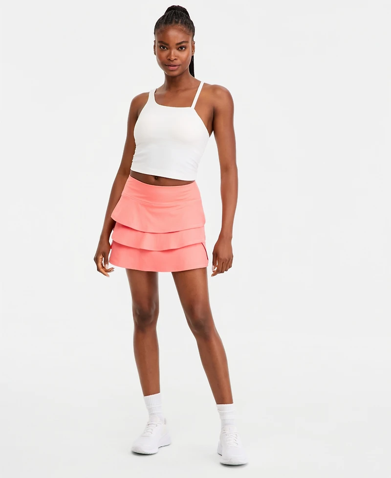 Id Ideology Women's Compression Flounce Skort, Macy's Exclusive