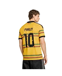 Adidas Men's Yellow Jamaica National Team Bob Marley Home 10 Replica Jersey
