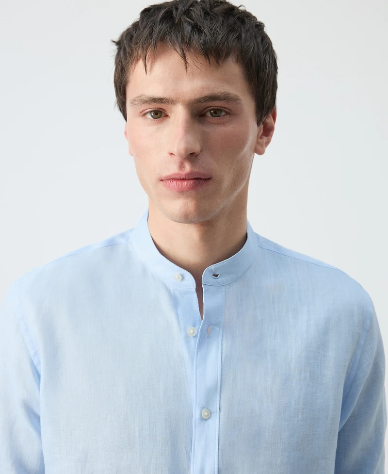 Mango Men's Mao Collar Shirt