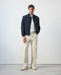 Mango Men's Lightweight Water-Repellent Bomber Jacket