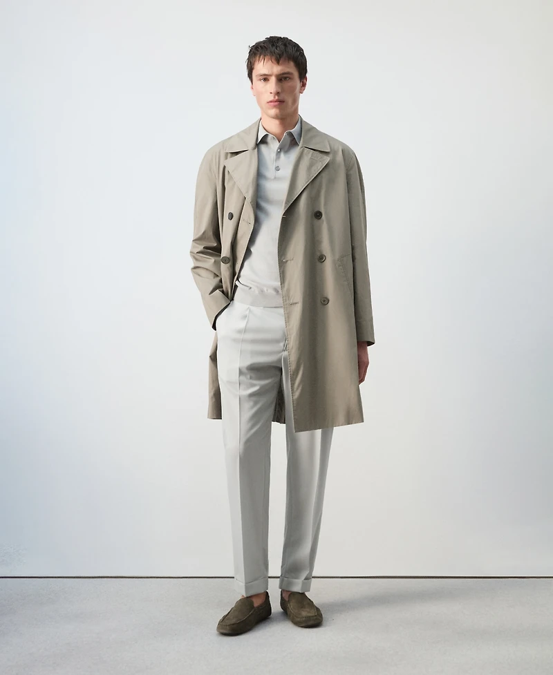 Mango Men's Regular-Fit Trench Coat