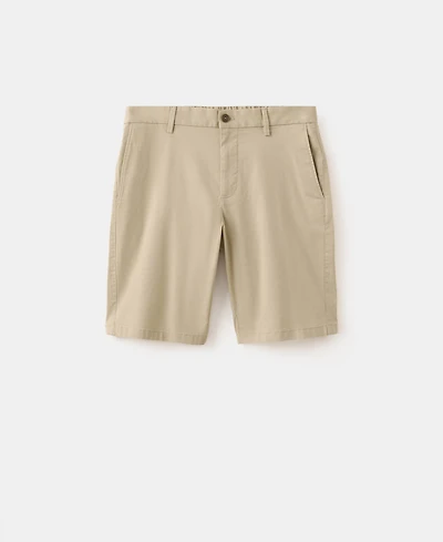 Mango Men's Slim-Fit Chino Cotton 10.12" Bermuda Shorts